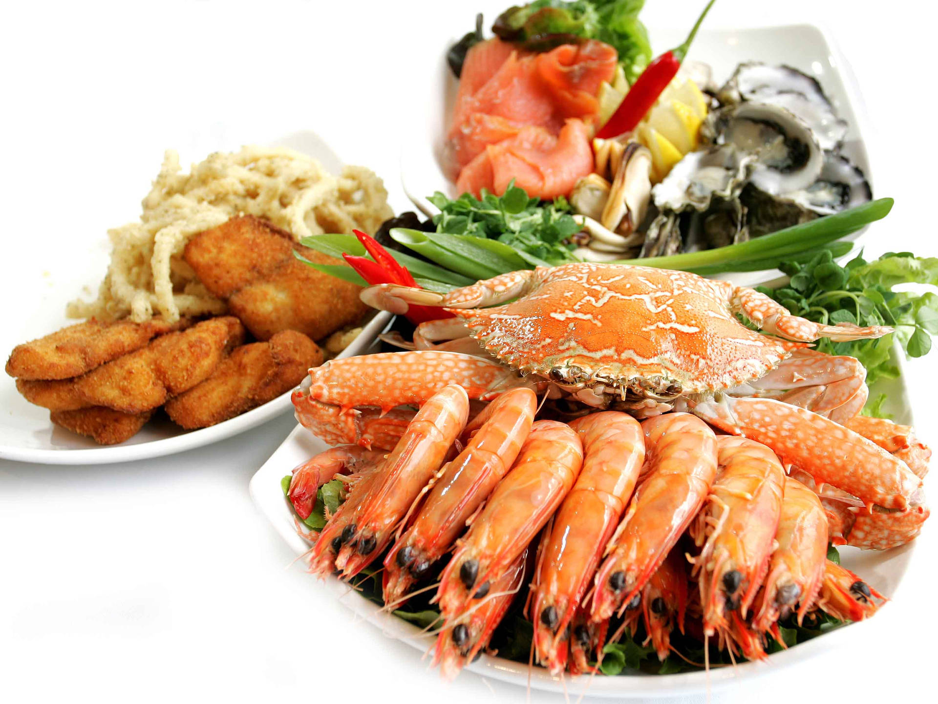 Seafood Crustacean Salad Background