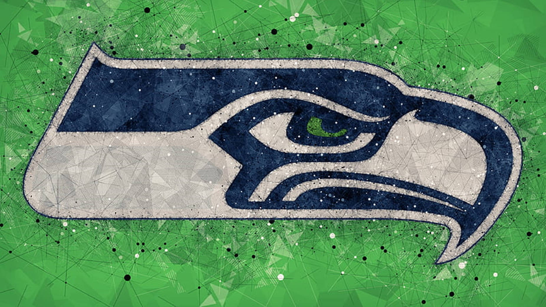 Seahawks Logo Abstract Green Background