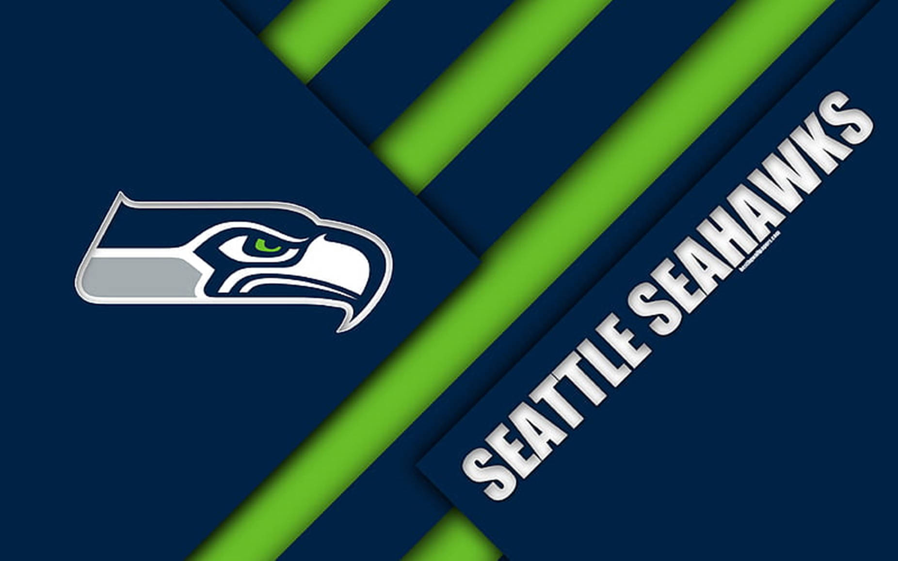 Seahawks Logo Blue And Green Background Background