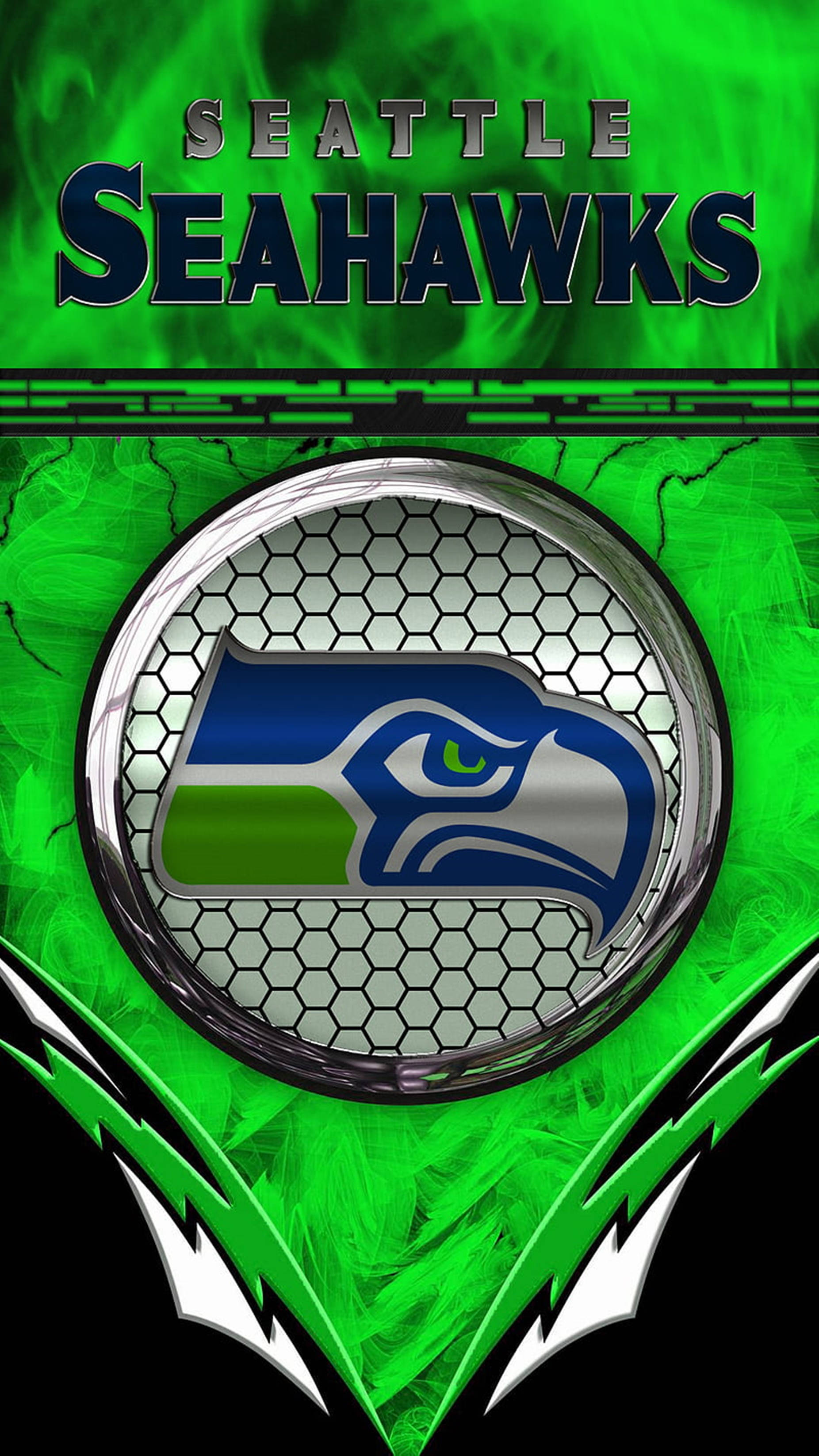 Seahawks Logo Cool Green Design Iphone Background