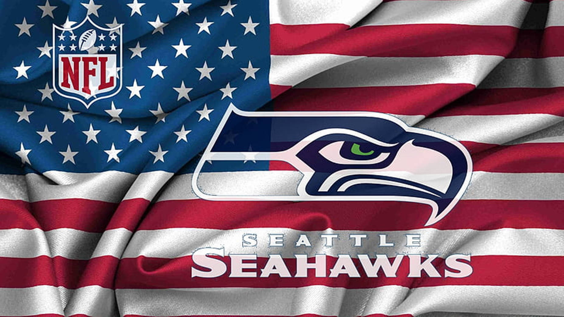 Seahawks Logo Football Usa Flag Background