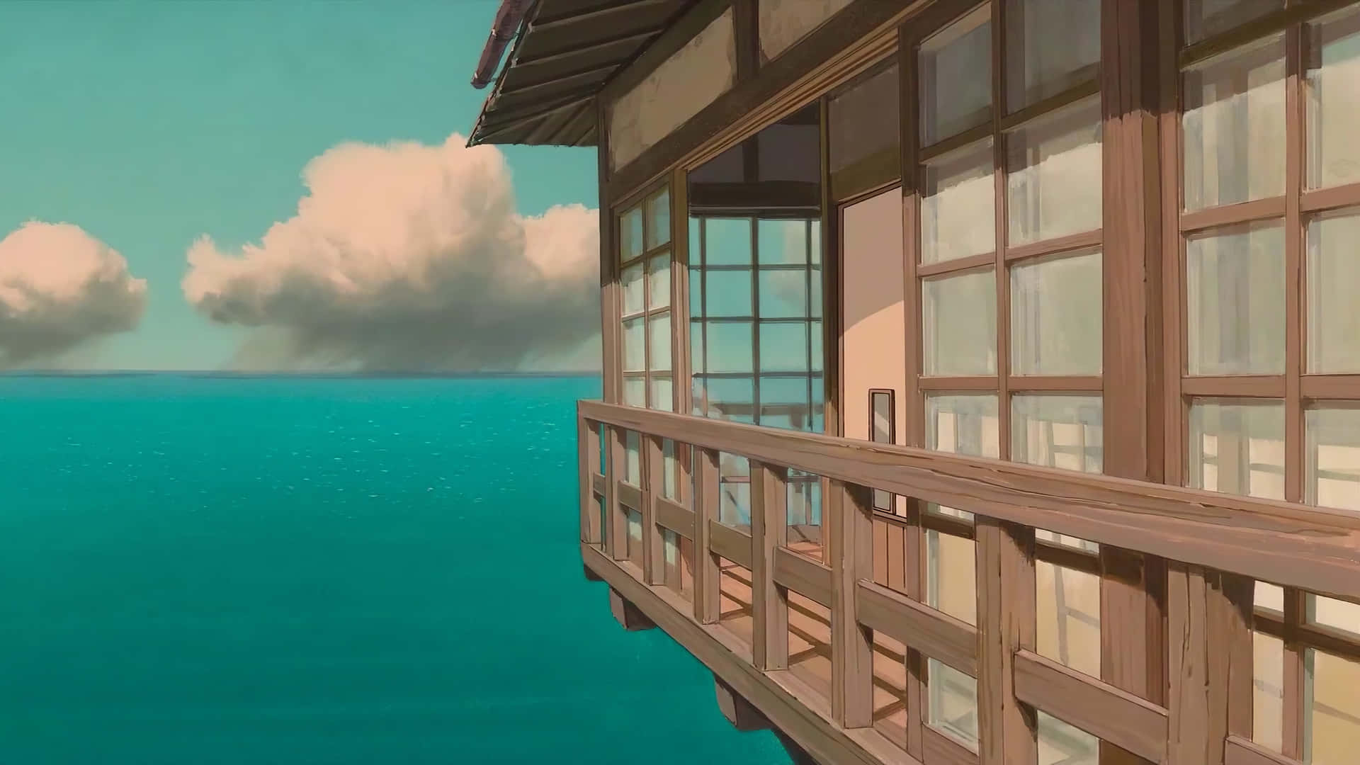 Seahouse In Spirited Away Movie Background