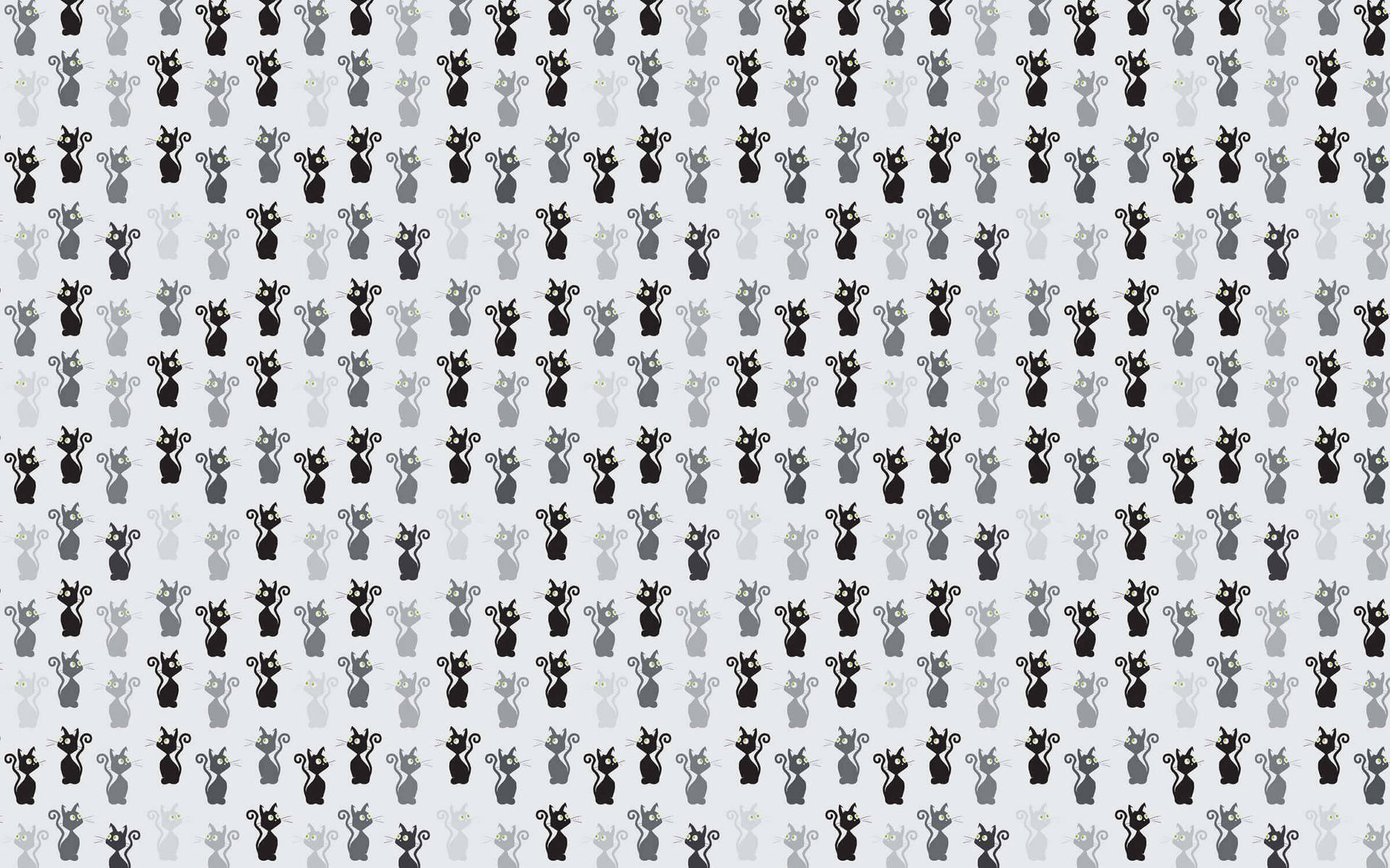 Seamless Cats Pattern Dark Gray Background