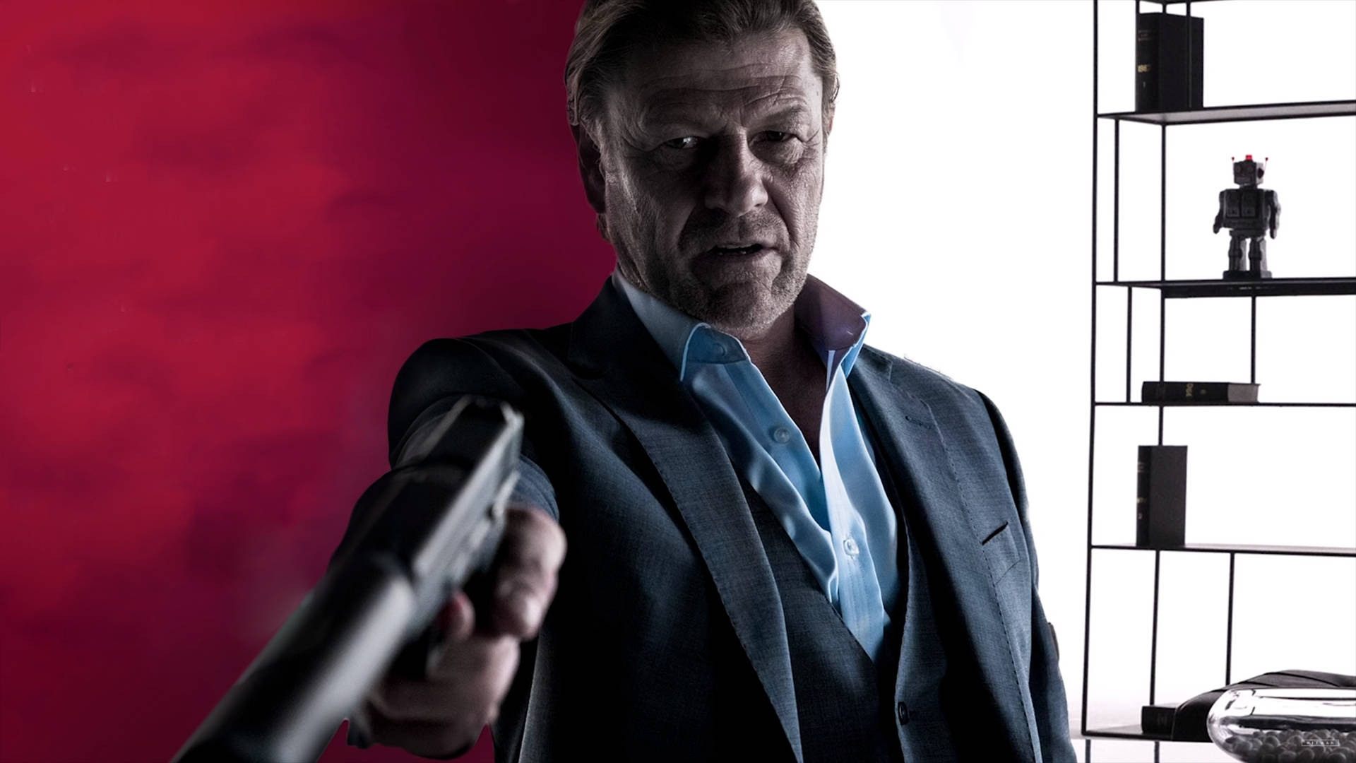 Sean Bean In Hitman 2 Video Game Background