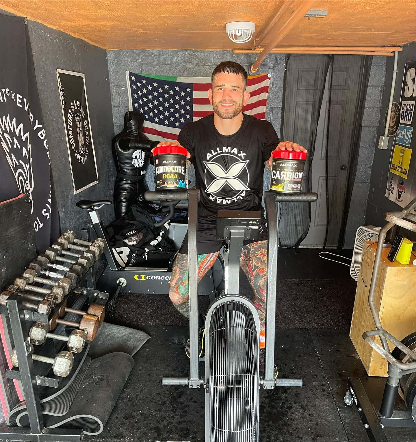 Sean Brady On Stationary Bike