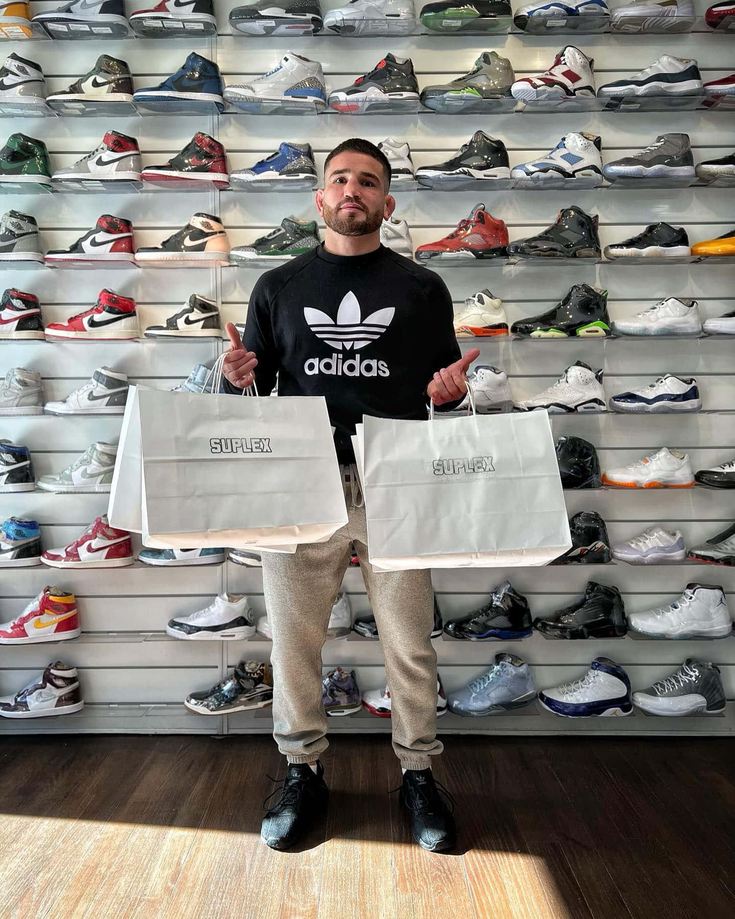 Sean Brady With Suplex Sneakers