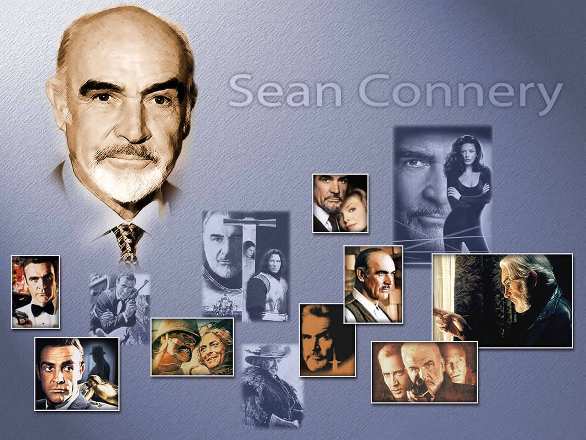 Sean Connery Purple Photo Art Background