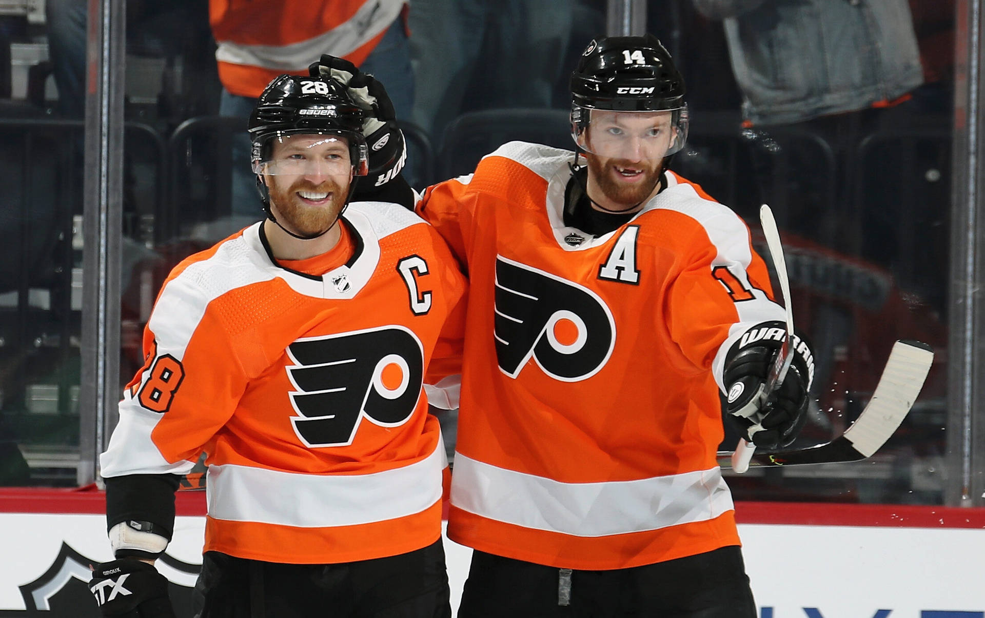 Sean Couturier And Teammates Background