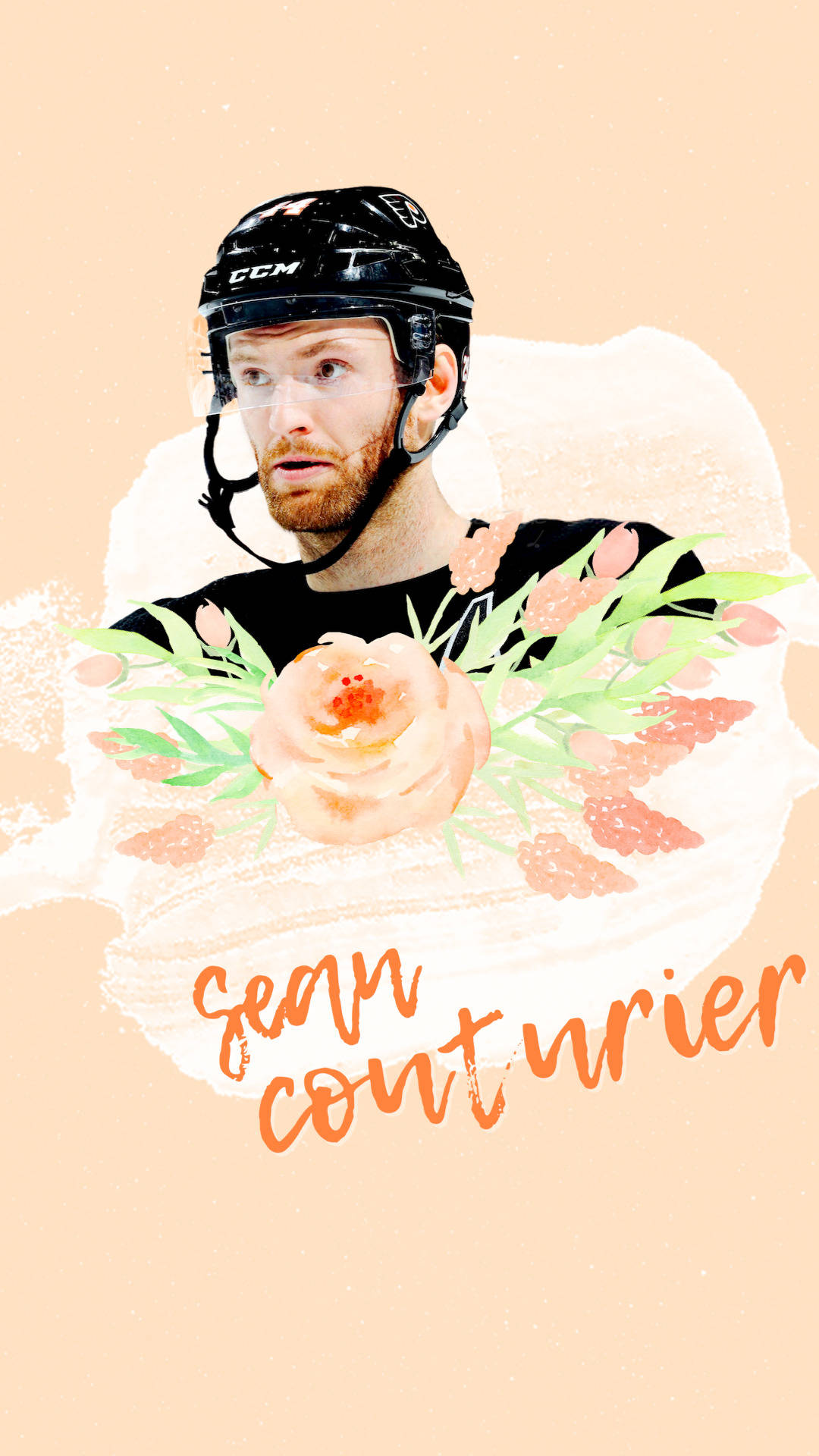 Sean Couturier In Action - Magnificent Poster Shot Background