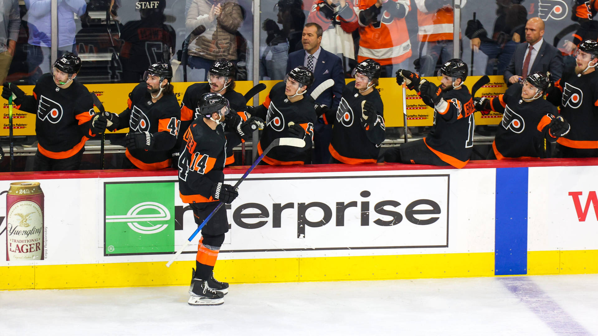 Sean Couturier In Ice Rink Background