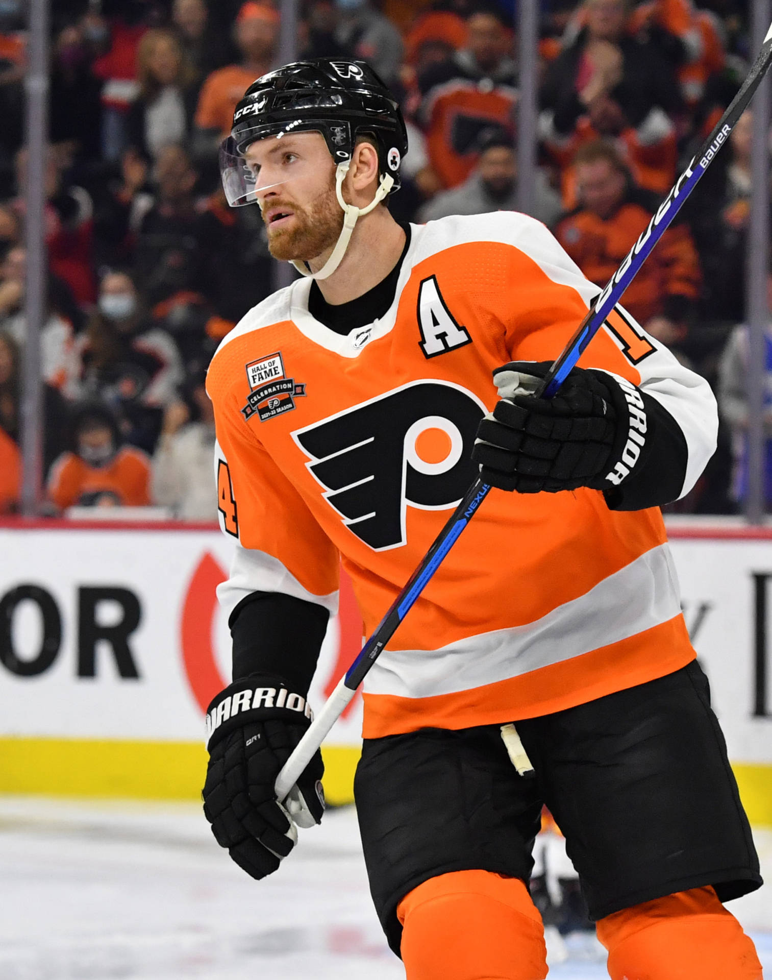 Sean Couturier On The Rink Background