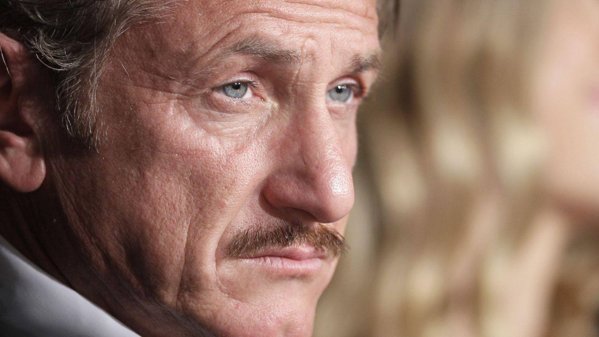 Sean Penn Serious Face Background