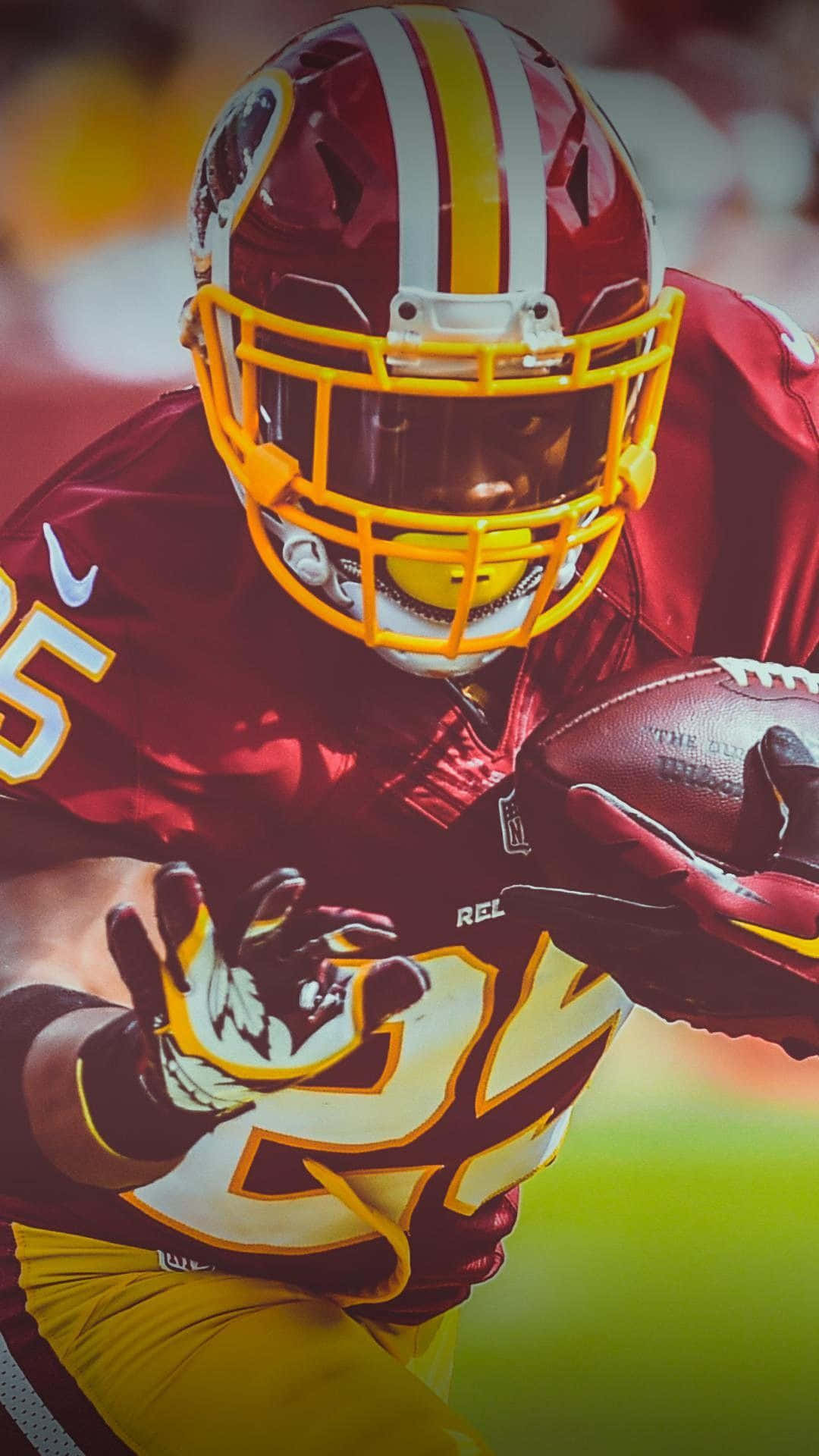 Sean Taylor Carrying The Football Background