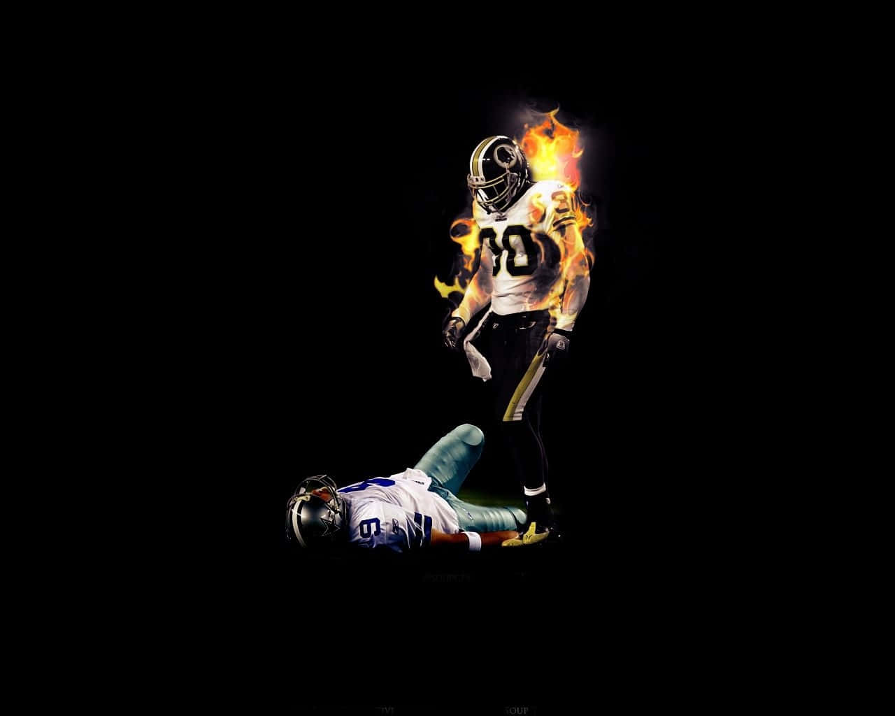 Sean Taylor Fire Fanart Tackle Background