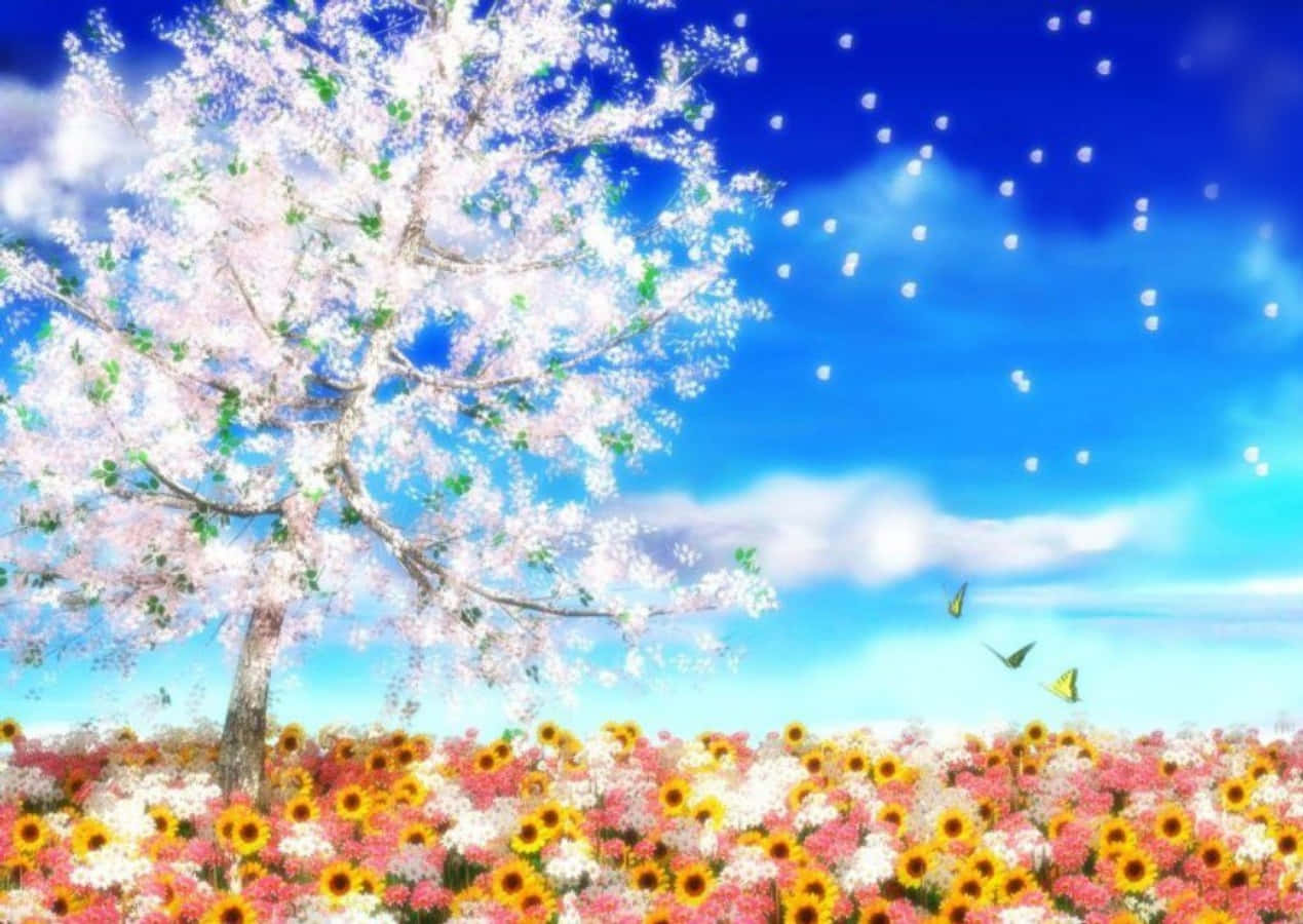 Seasonal Spring Anime Background