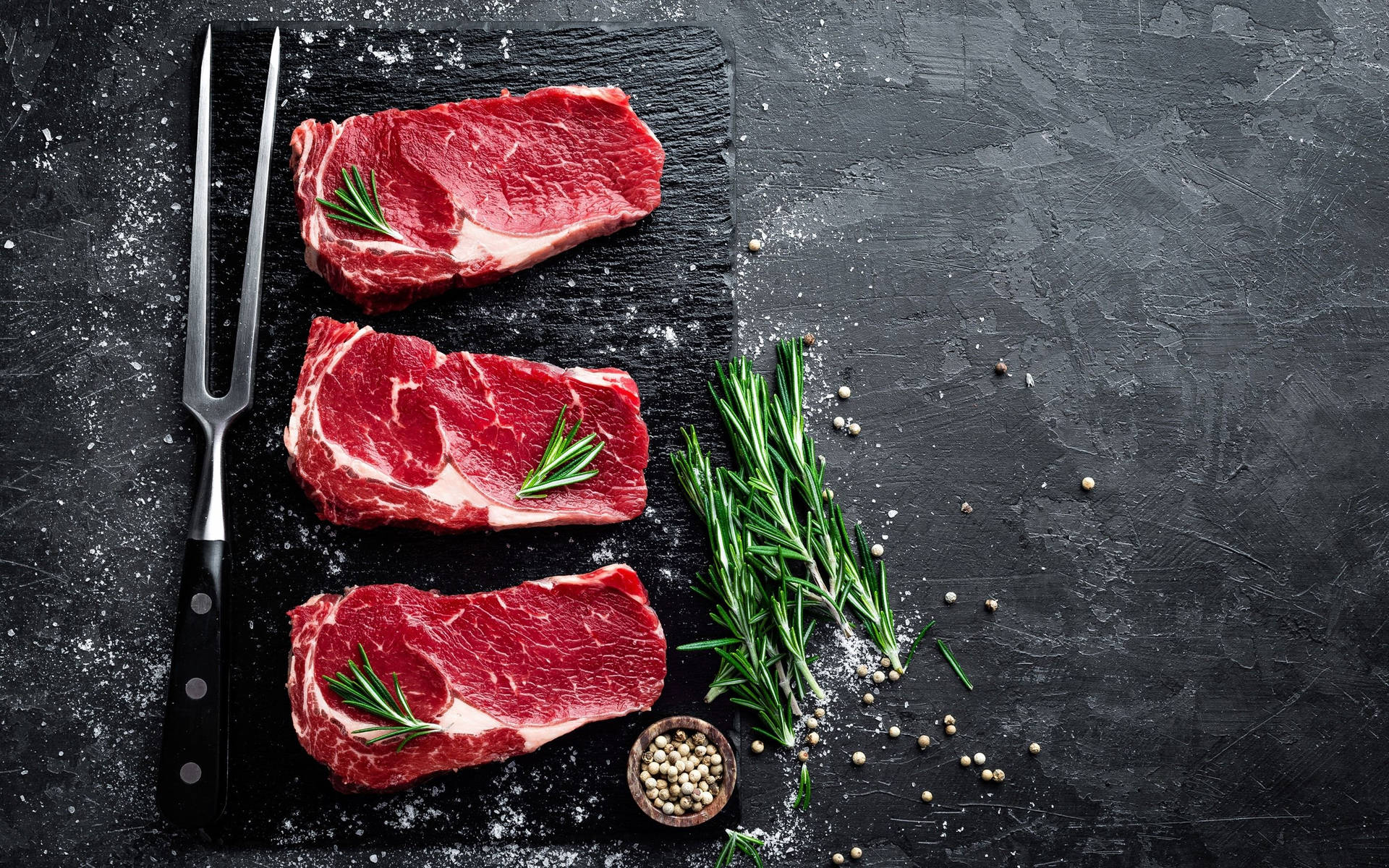 Seasoned Fresh Red Kobe Beef Background