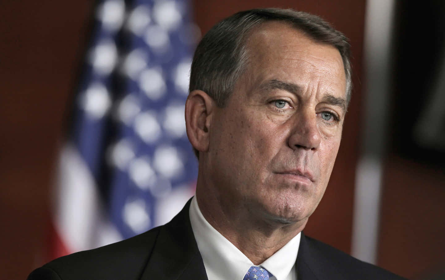 Seasoned Politician John Boehner Exhibits Earnest Expression Background