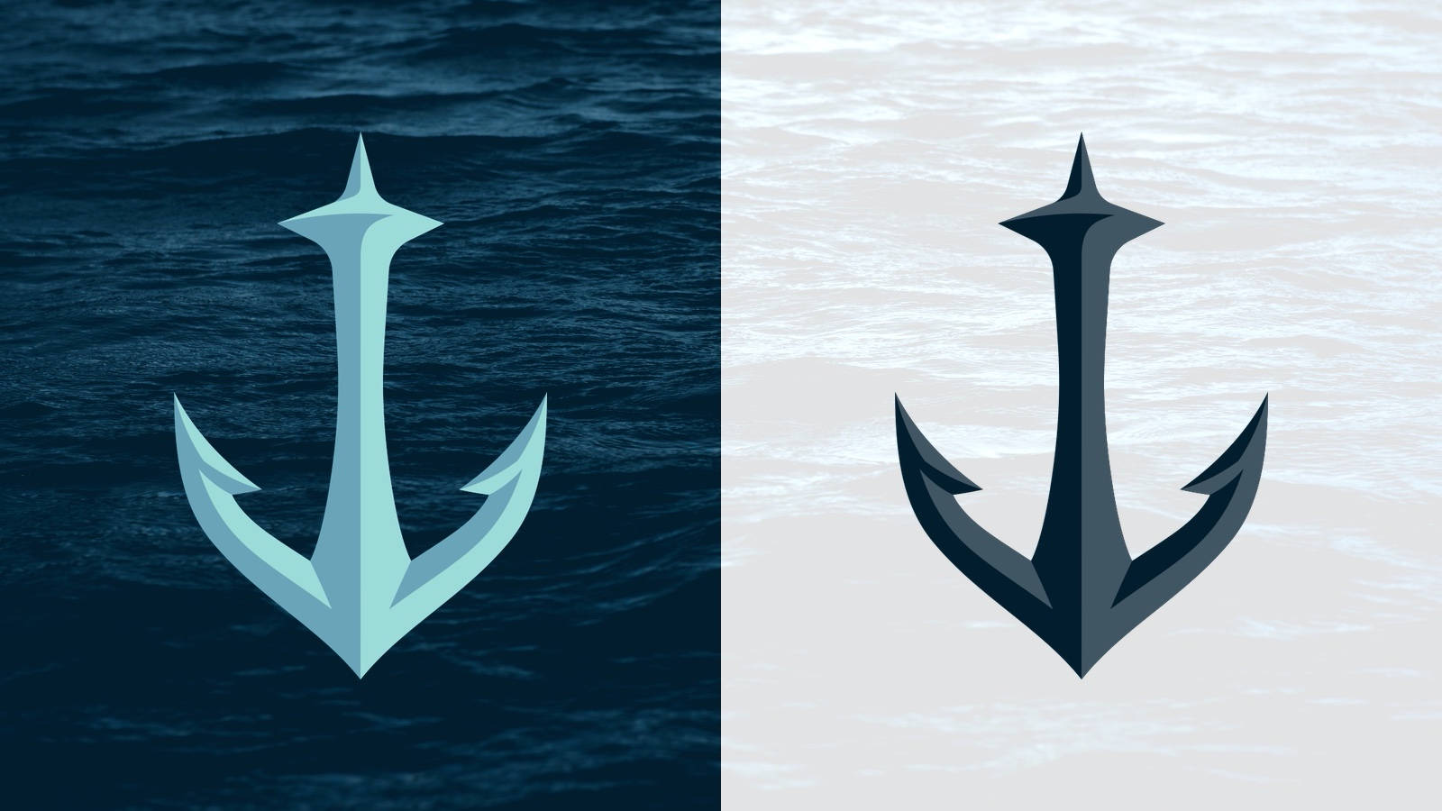 Seattle Kraken Anchor Symbols Background