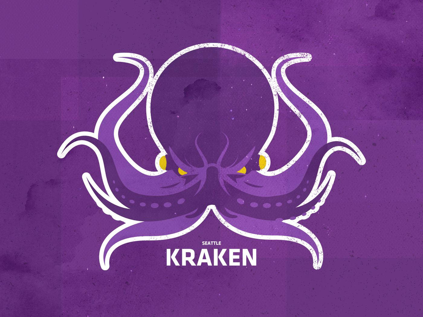 Seattle Kraken Octopus Logo Art Background