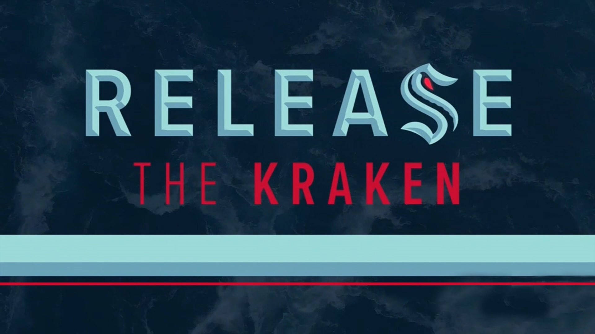 Seattle Kraken Release The Kraken Slogan Background