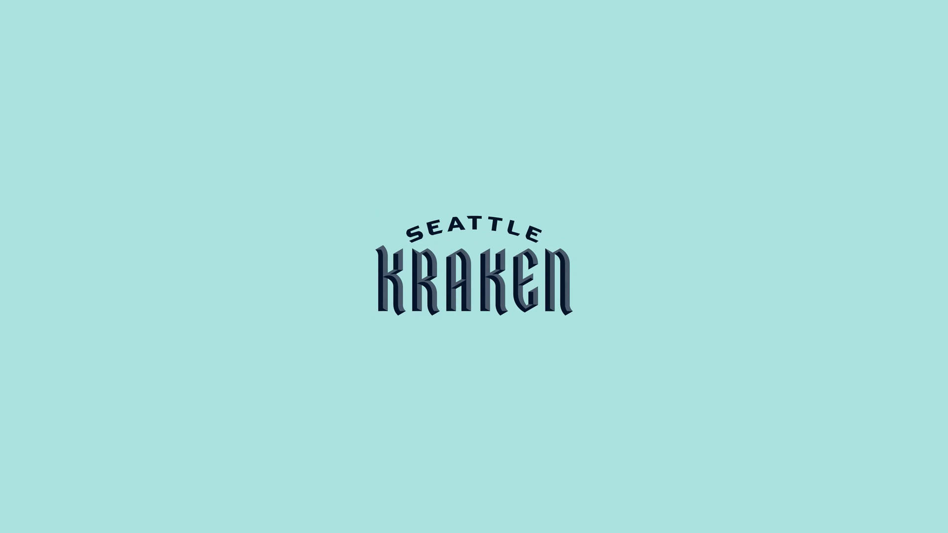 Seattle Kraken Wordmark Lettering Background