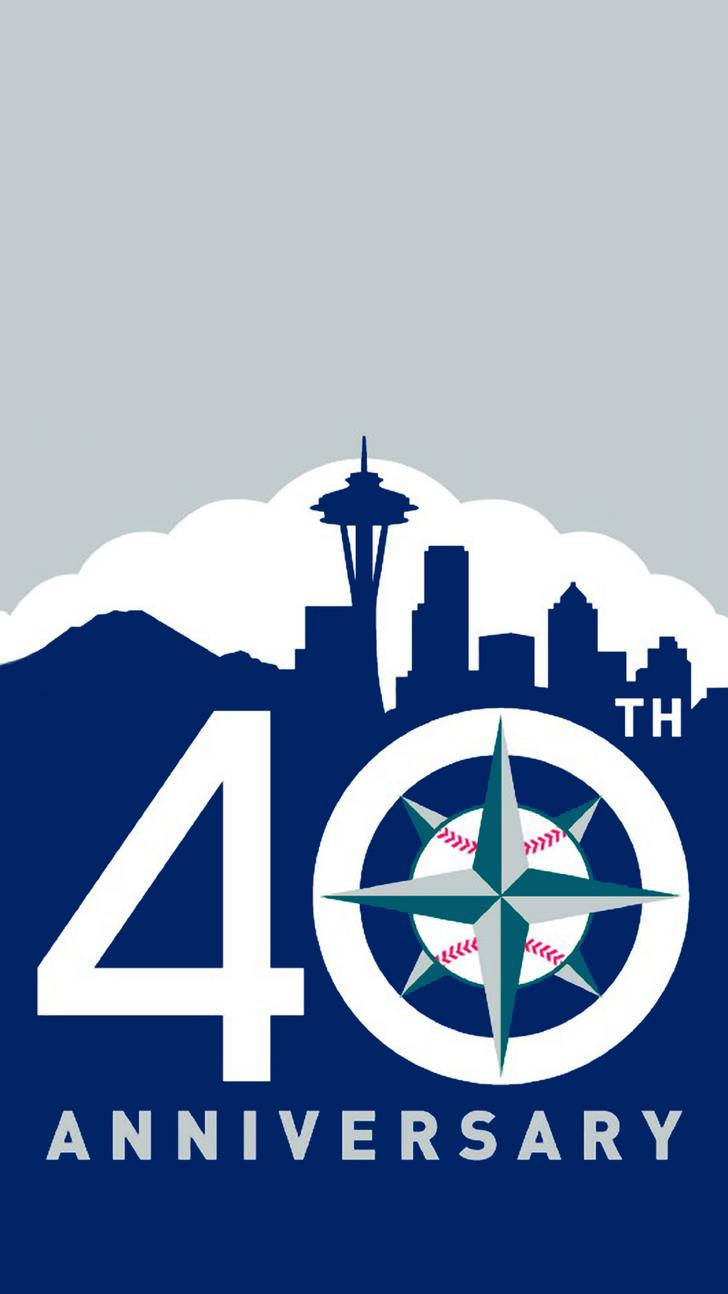 Seattle Mariners 40th Anniversary Logo Background