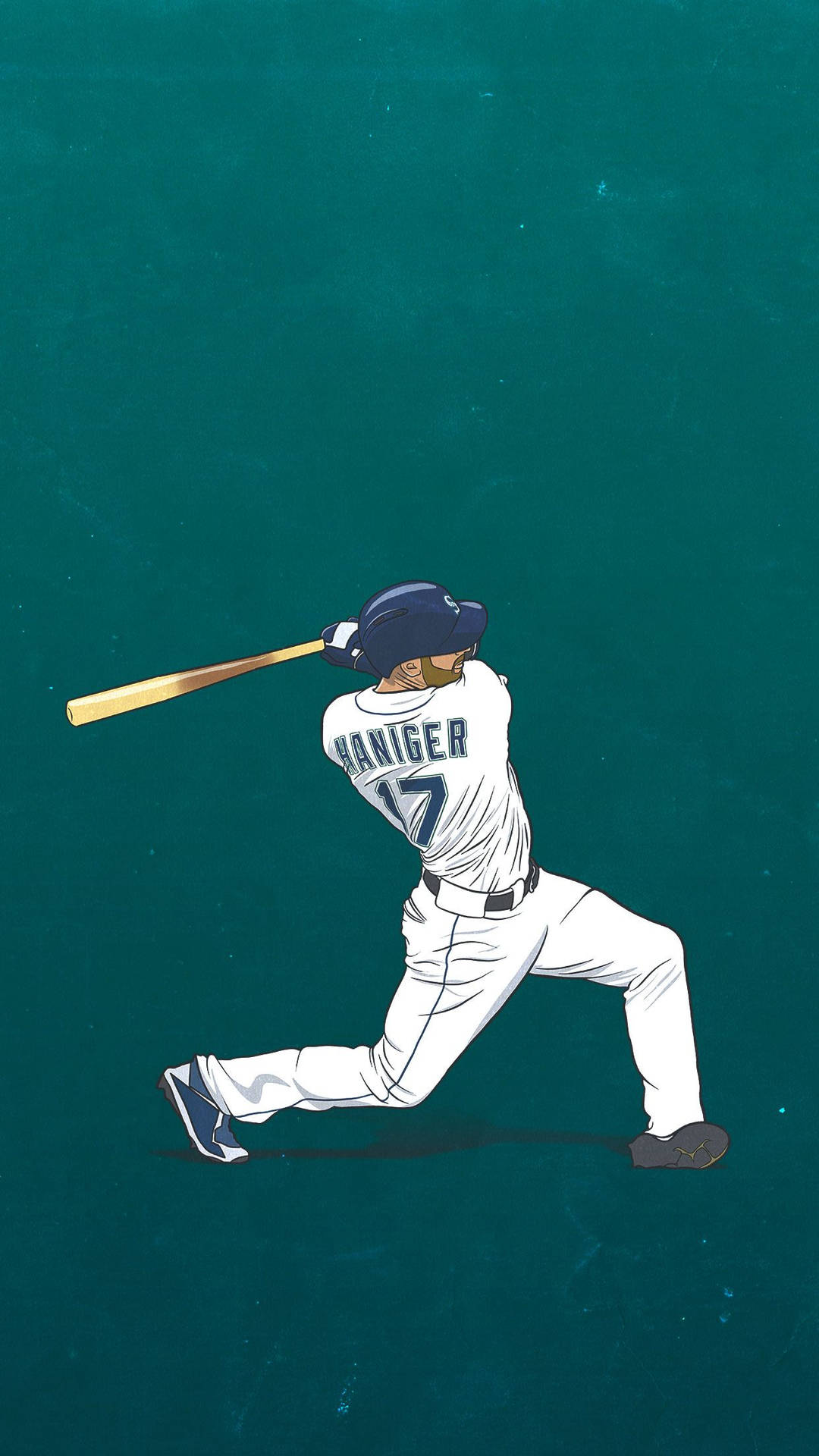 Seattle Mariners Mitch Haniger Vector Art Background
