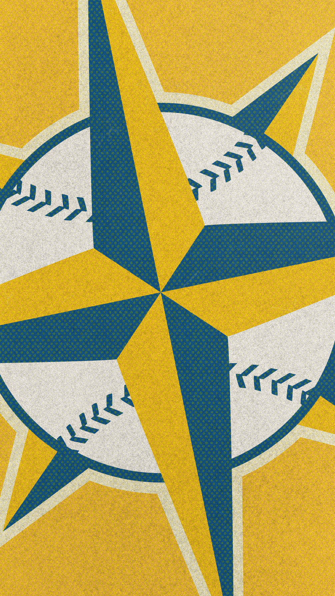 Seattle Mariners Star And Baseball Logo Background
