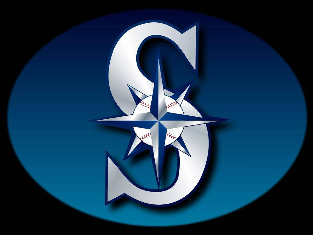 Seattle Mariners White And Blue Logo