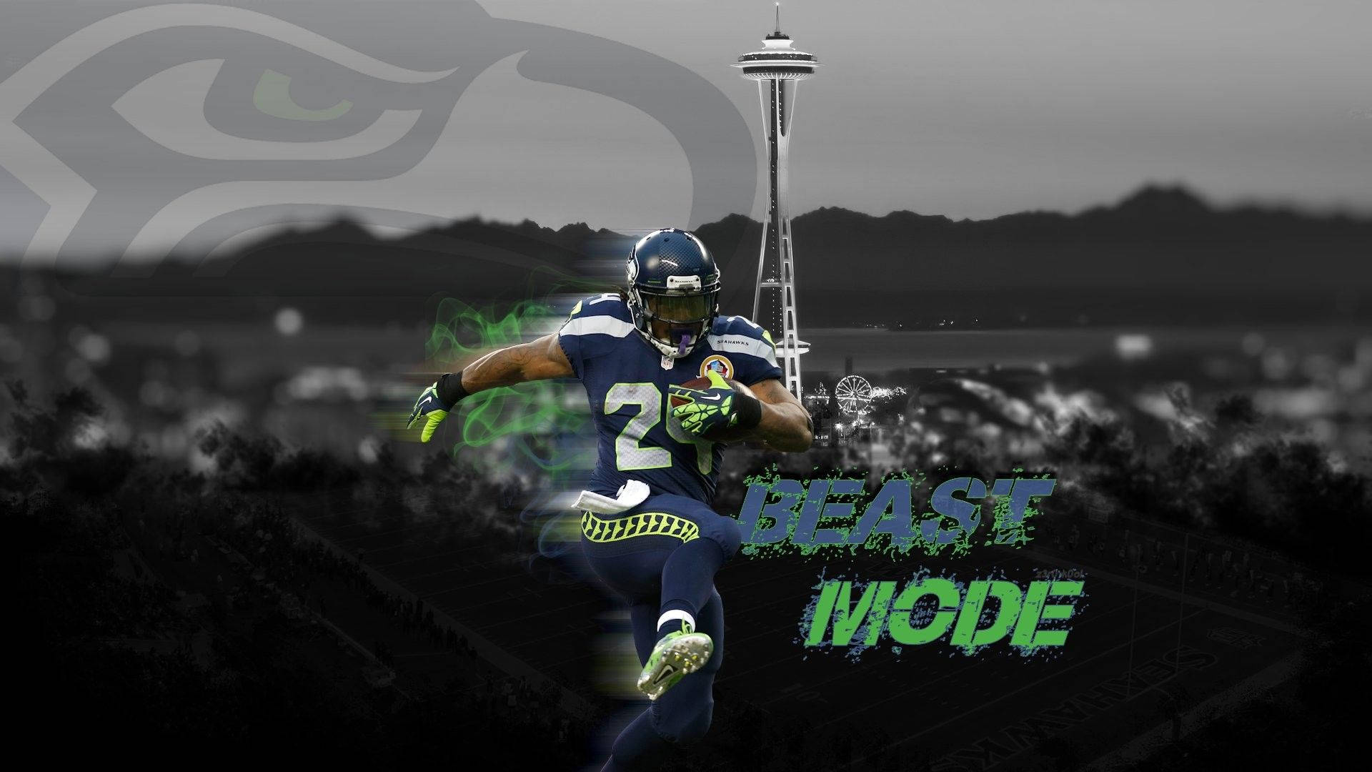 Seattle Seahawks Beast Mode Running Background