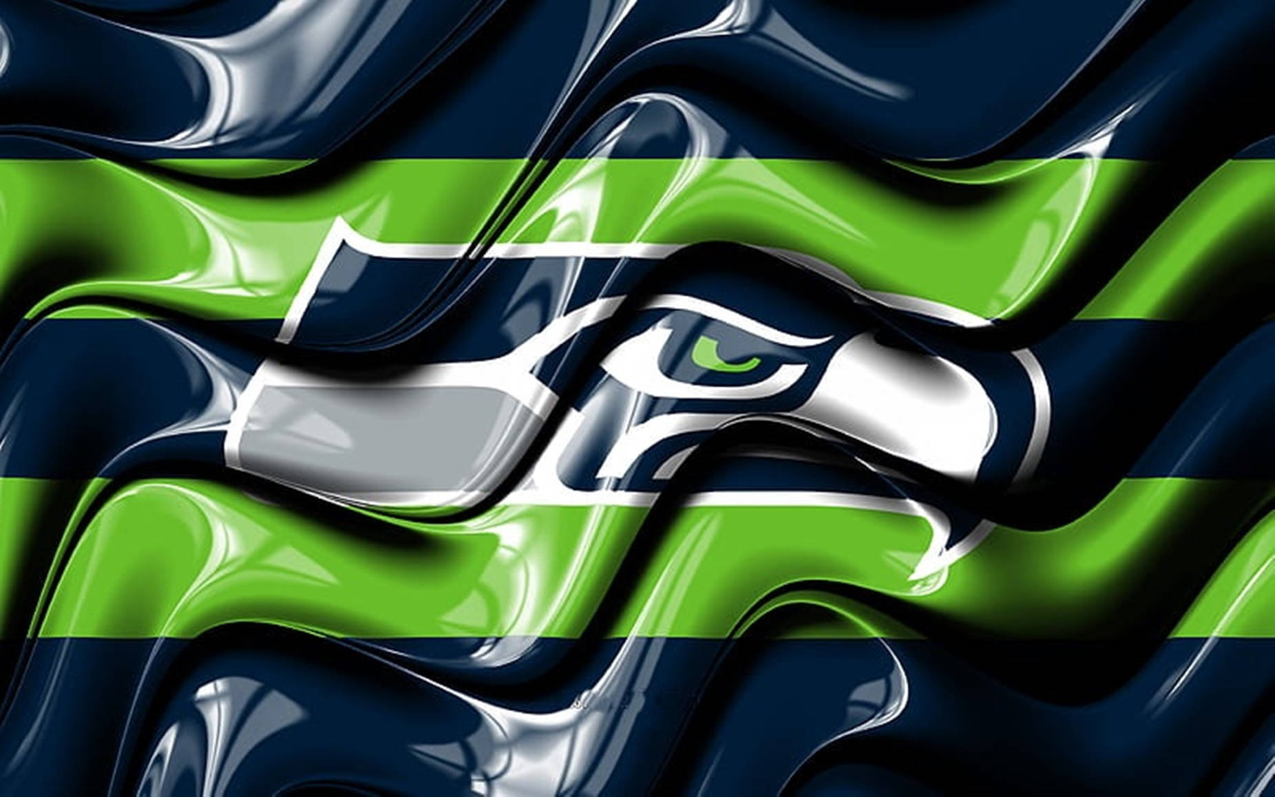 Seattle Seahawks Logo In Glossy 3d Background