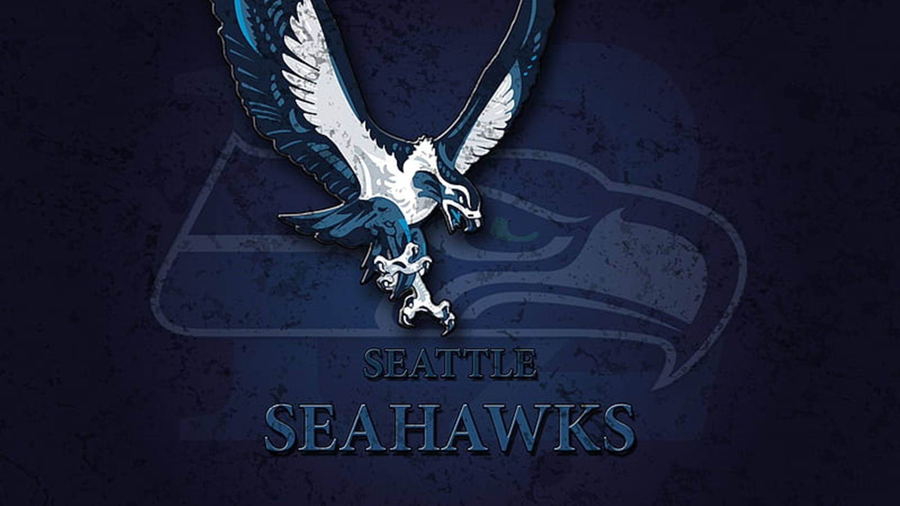 Seattle Seahawks Logo On Dark Blue Background