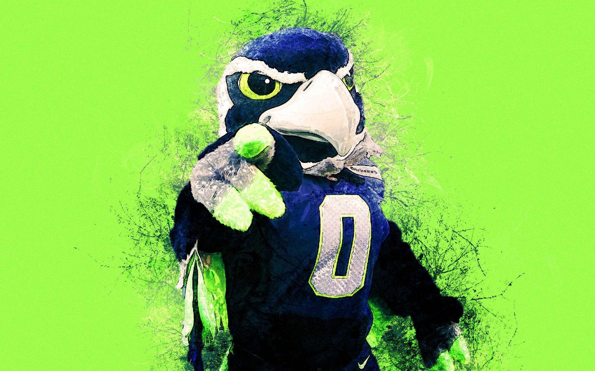 Seattle Seahawks Mascot Blitz Background