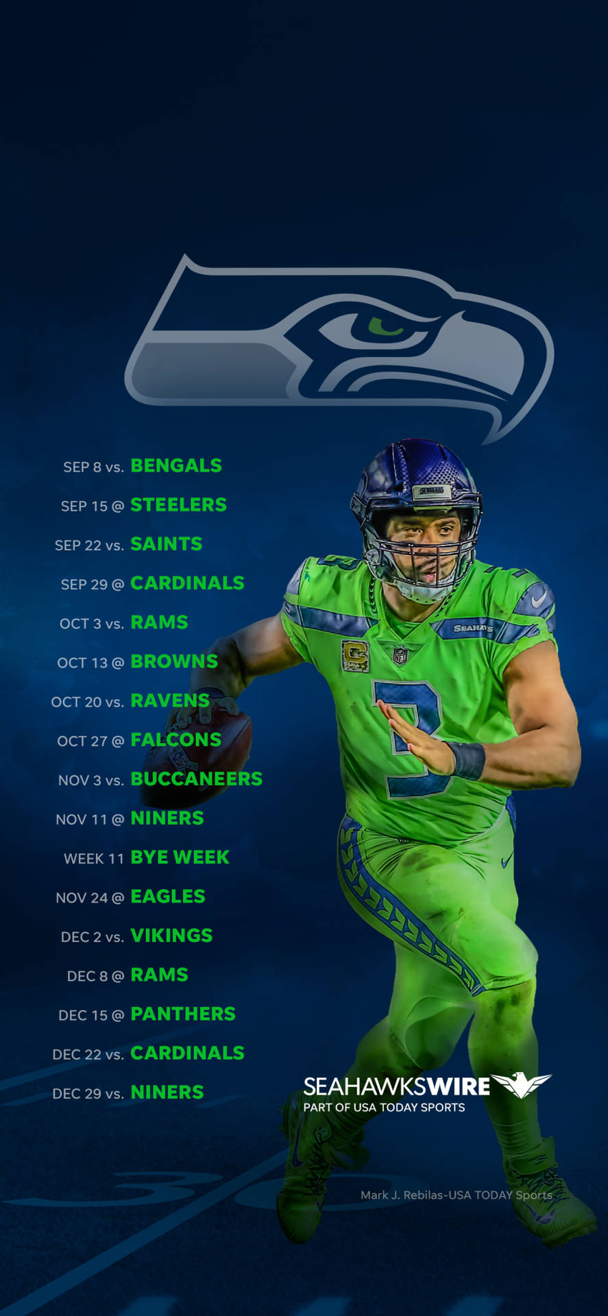Seattle Seahawks Schedule Background