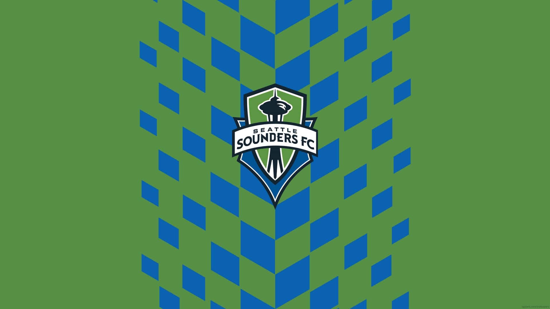 Seattle Sounders Fc Blue Checkerboard Background