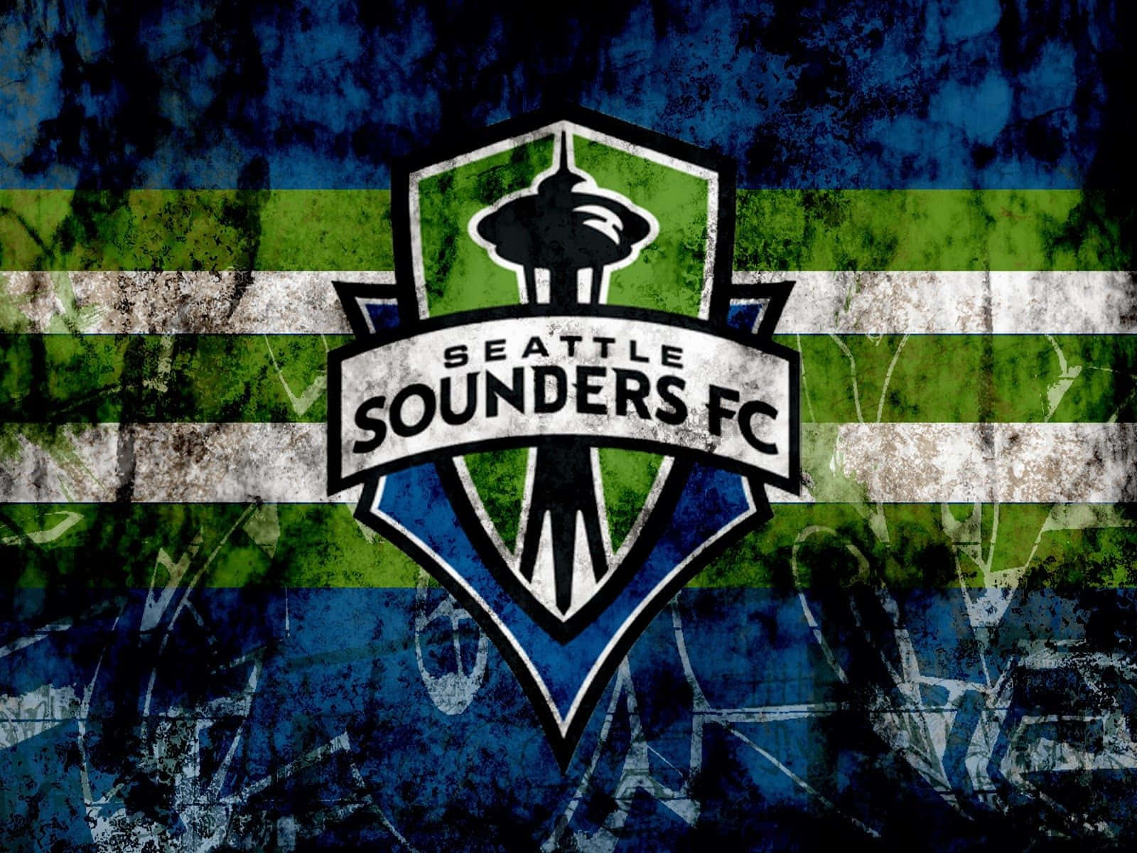 Seattle Sounders Fc Grungy Team Logo Background