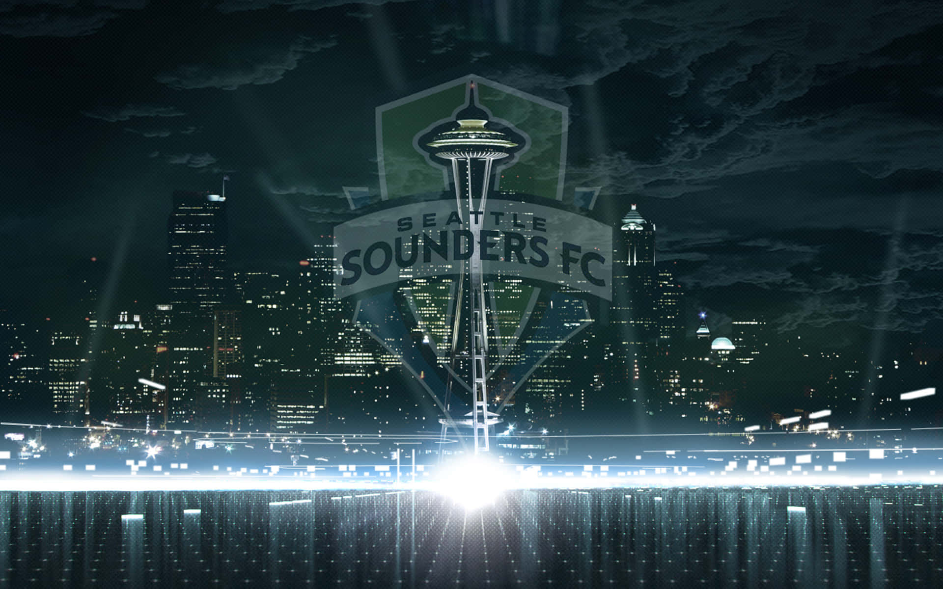 Seattle Sounders Fc Stylized Team Logo Background