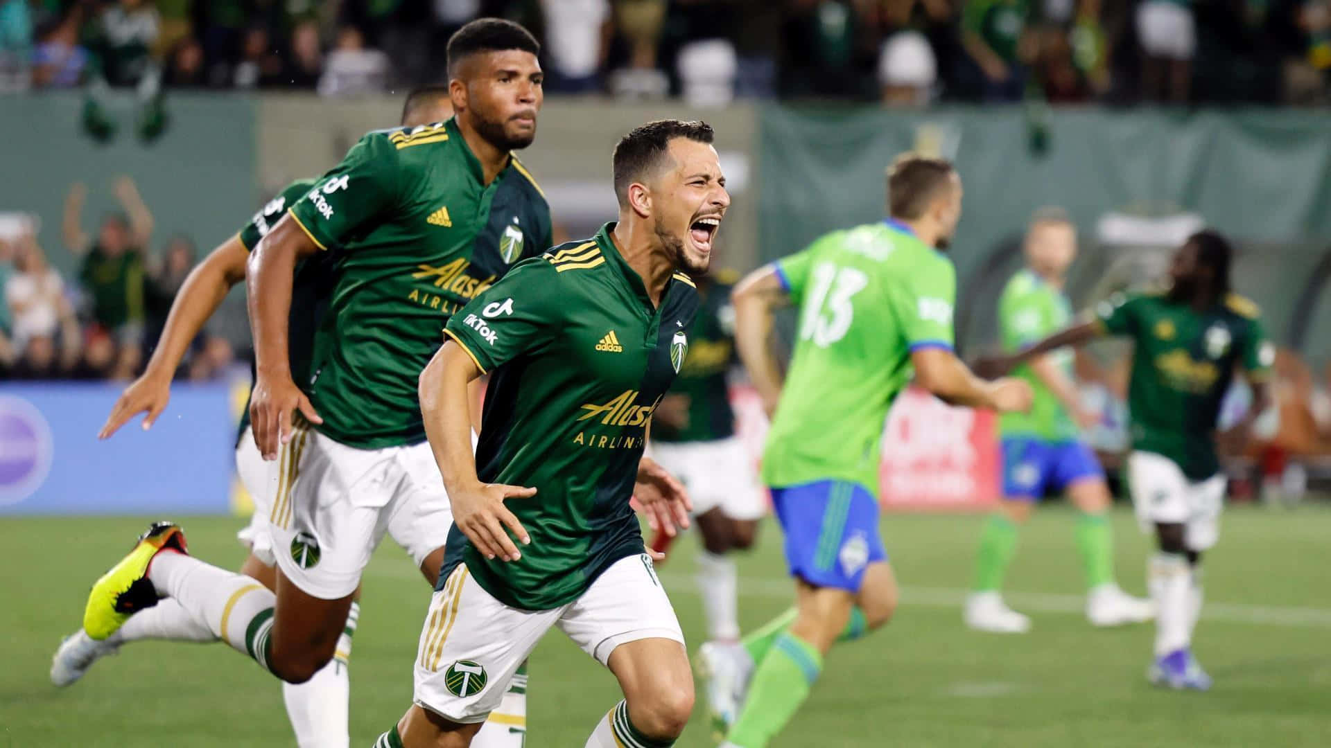 Sebastian Blanco Celebrating With Teammates