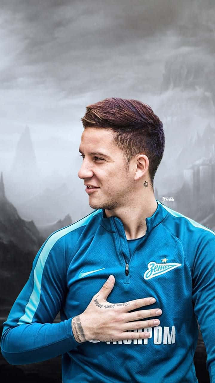 Sebastian Driussi In Zenit Saint Petersburg Background