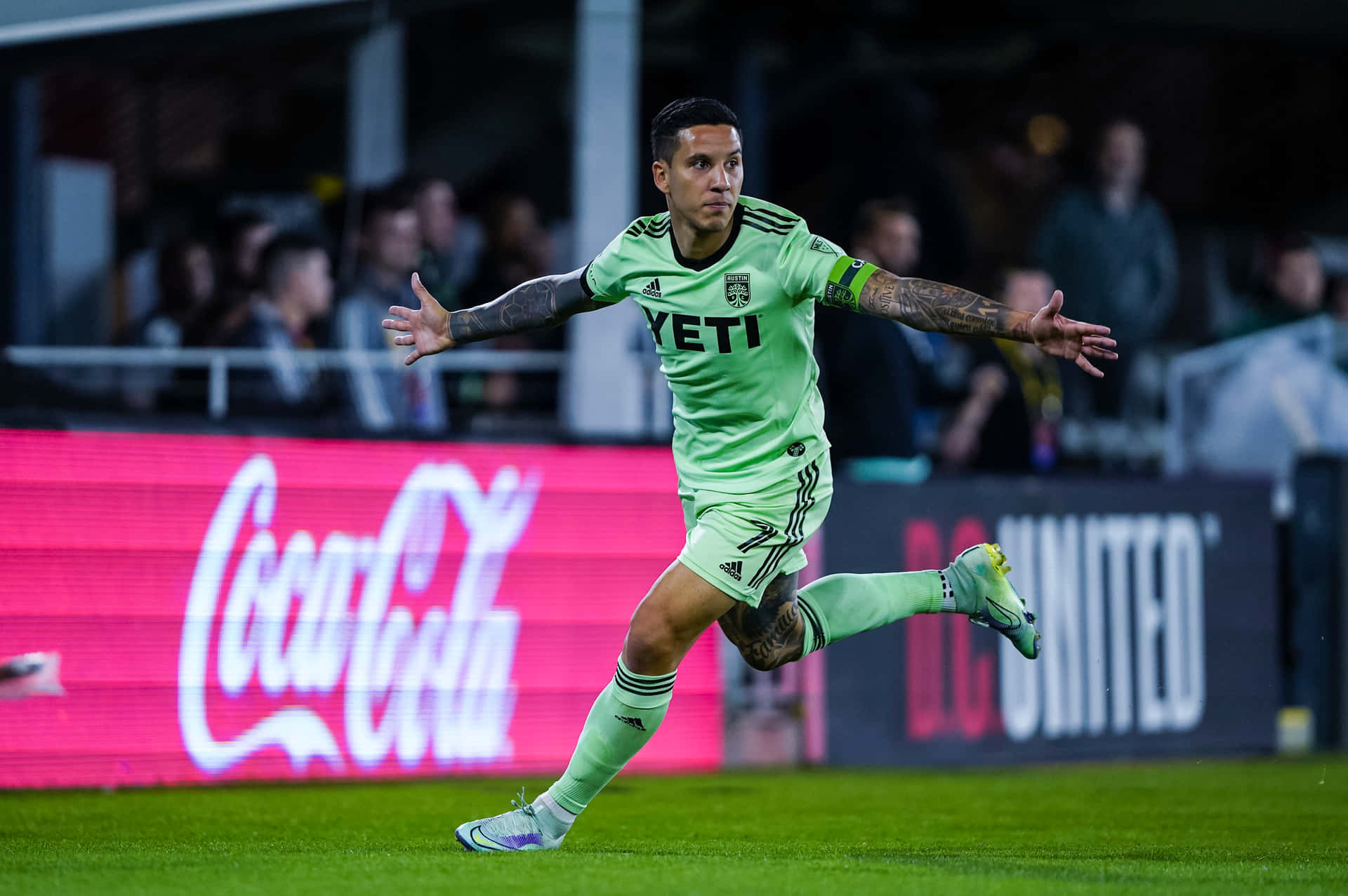 Sebastian Driussi Mint Green Away Jersey Background