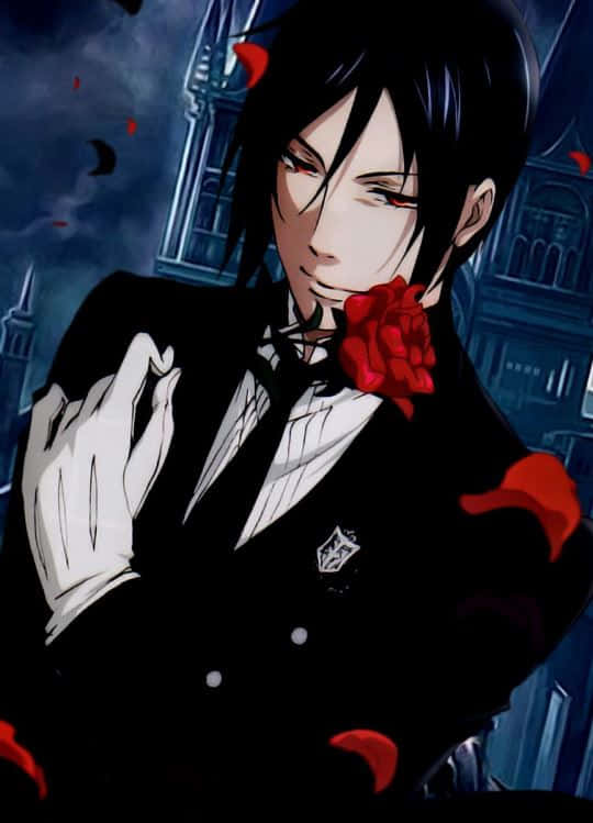 Sebastian Michaelis Posing Elegantly Background