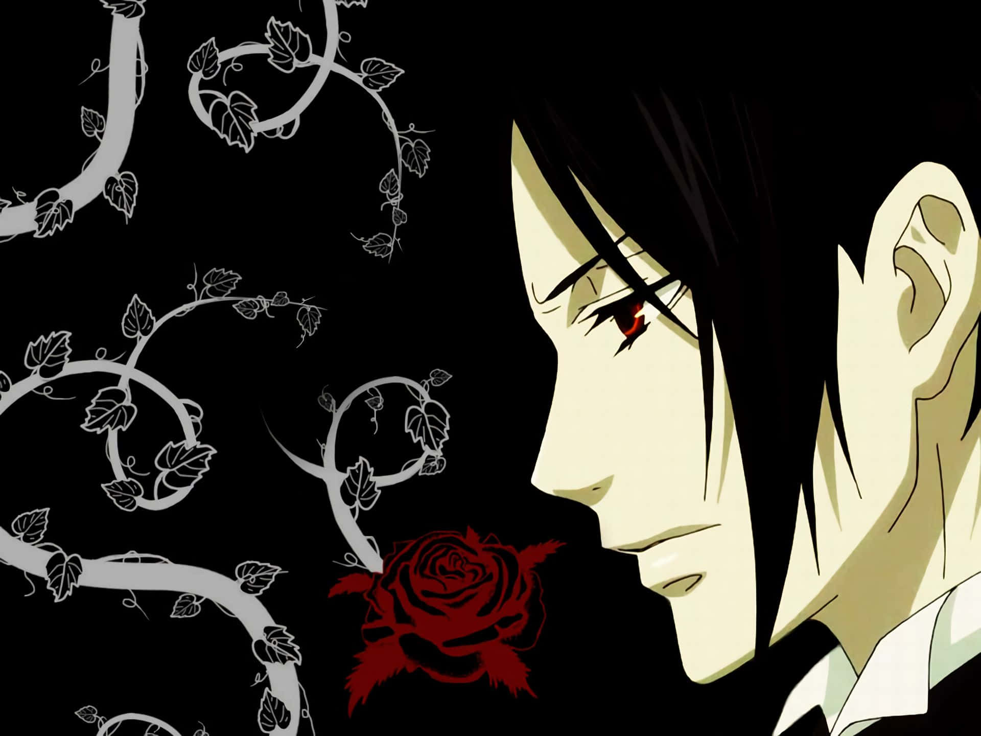 Sebastian Michaelis Posing In A Stylish Suit Background