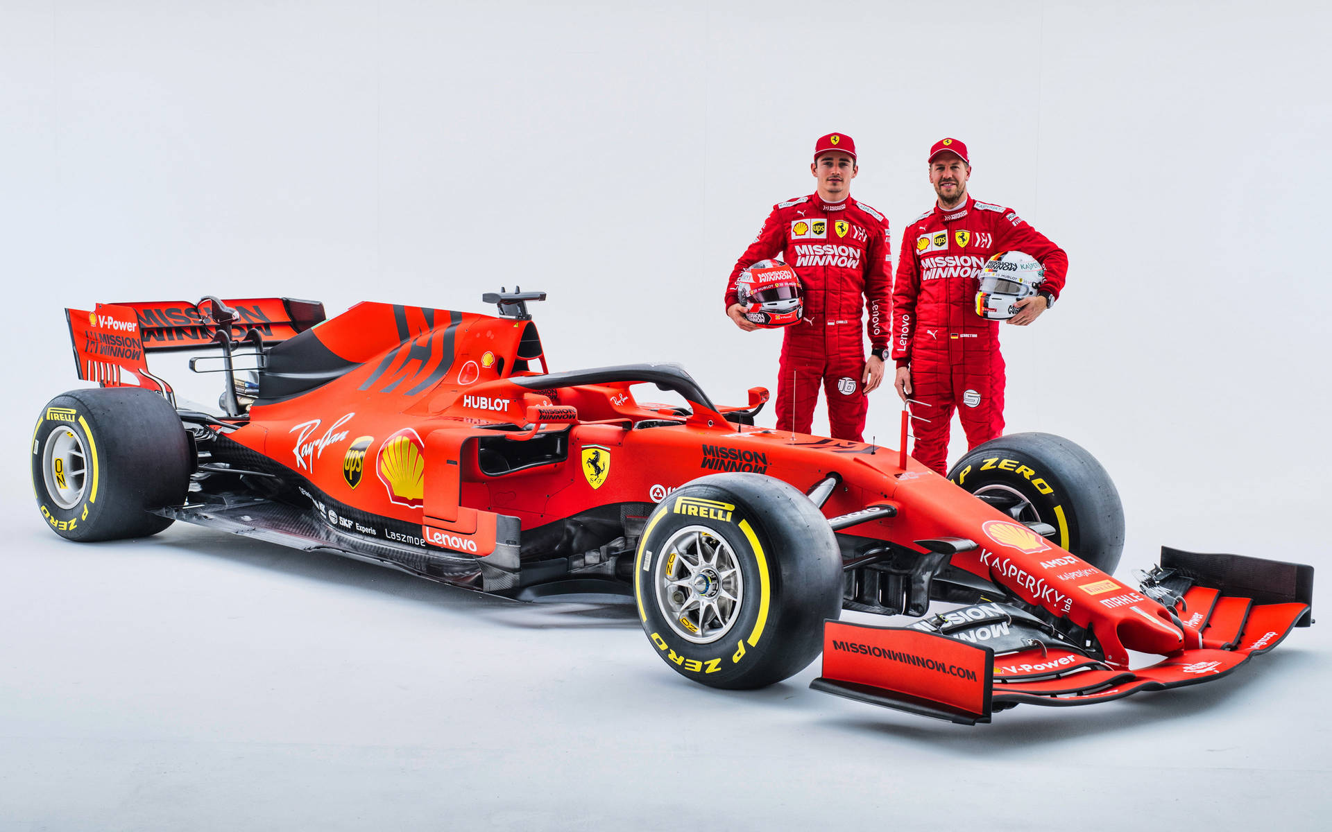Sebastian Vettel And Charles Leclerc, F1 Racing Icons Background