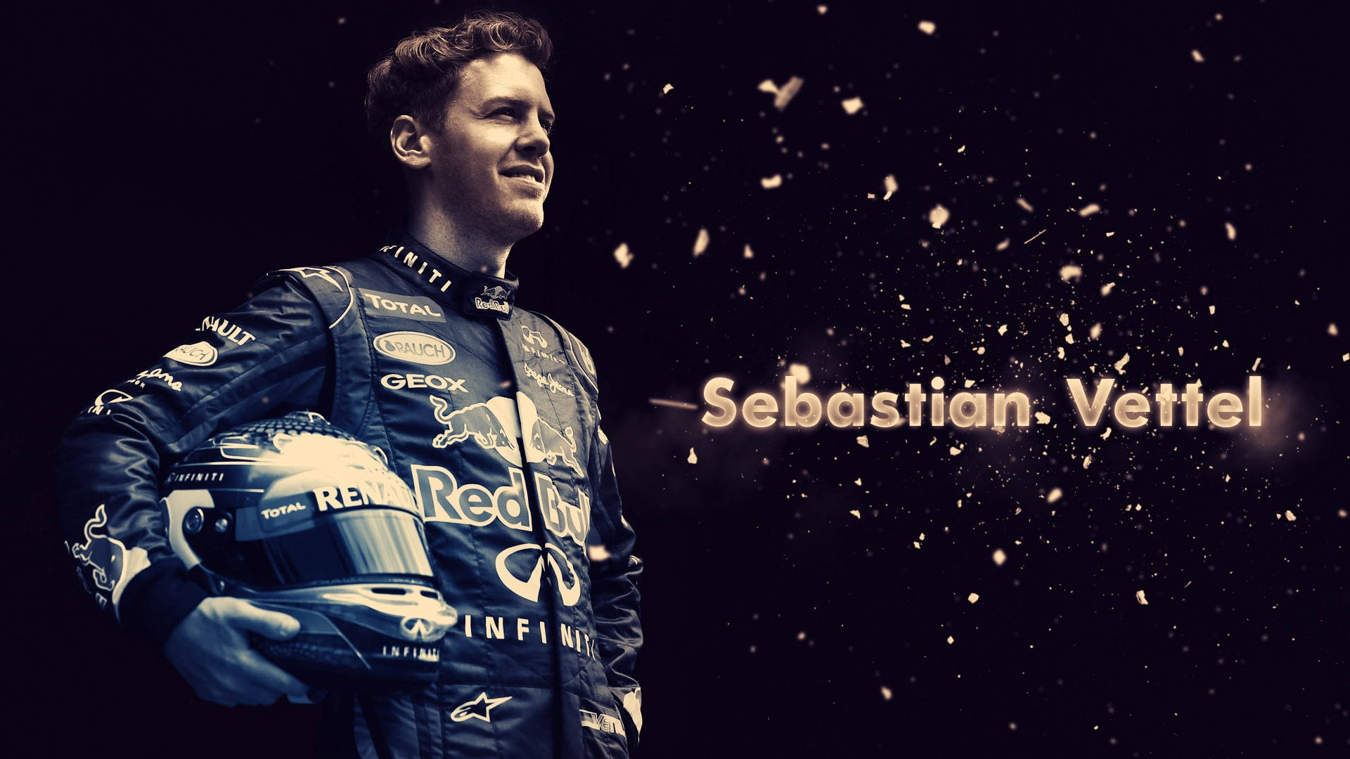 Sebastian Vettel Fan Edit Speckles Background