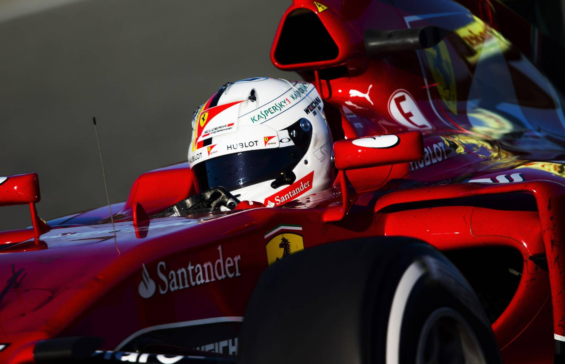 Sebastian Vettel In Action: Commanding The Red F1 Beast