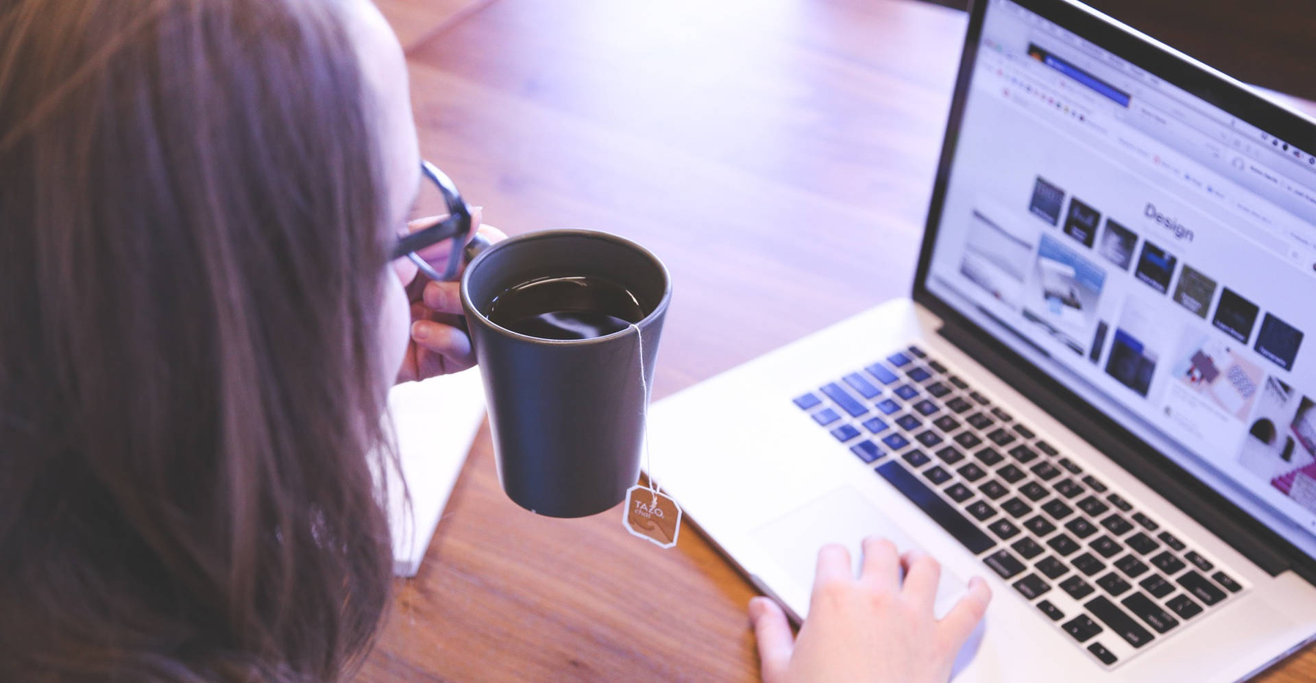 Secretary With Coffee & Laptop