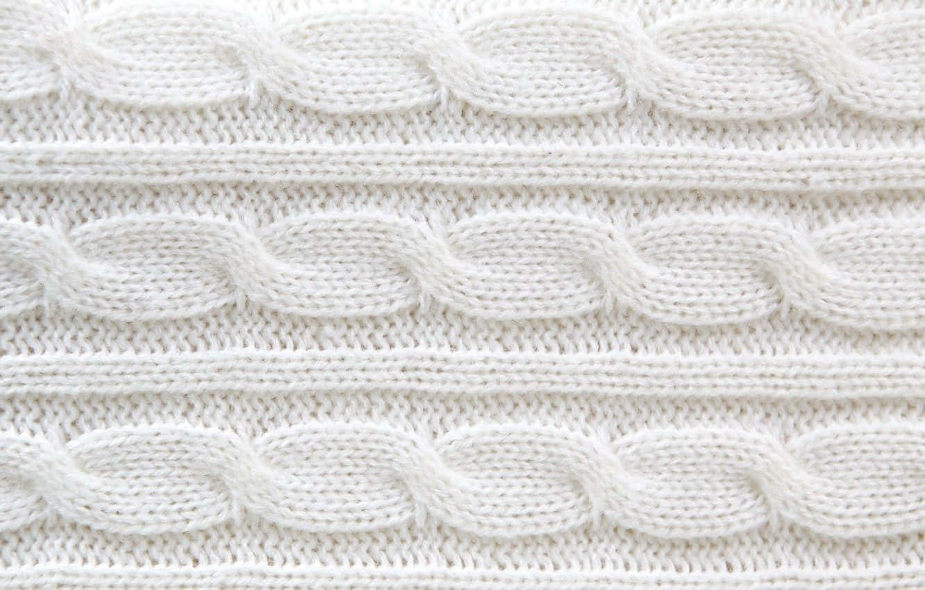 Section Of Tightly Knit White Sweater