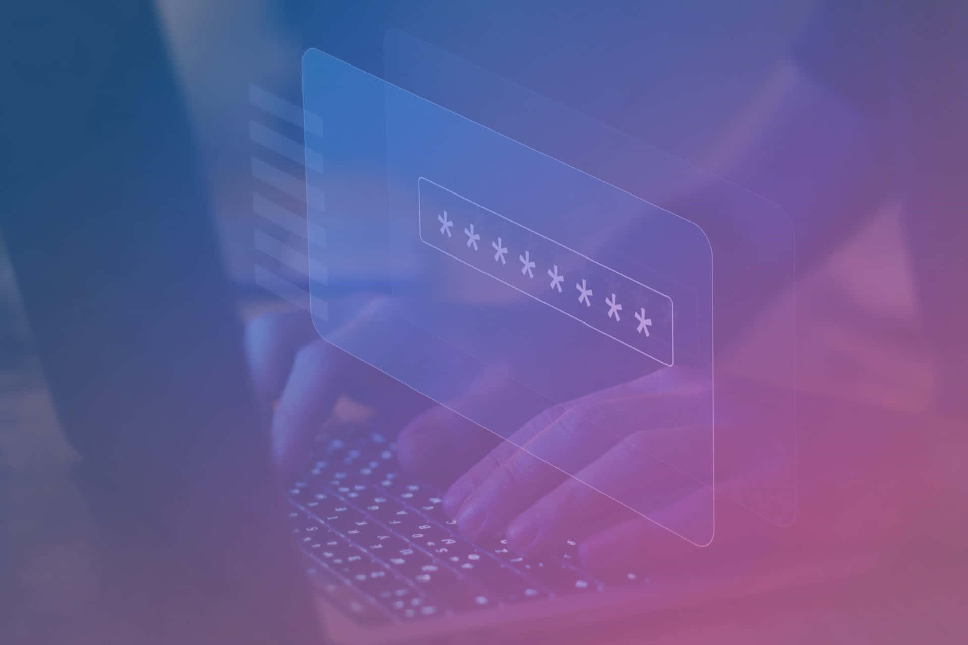 Secure Password Entry Concept Background
