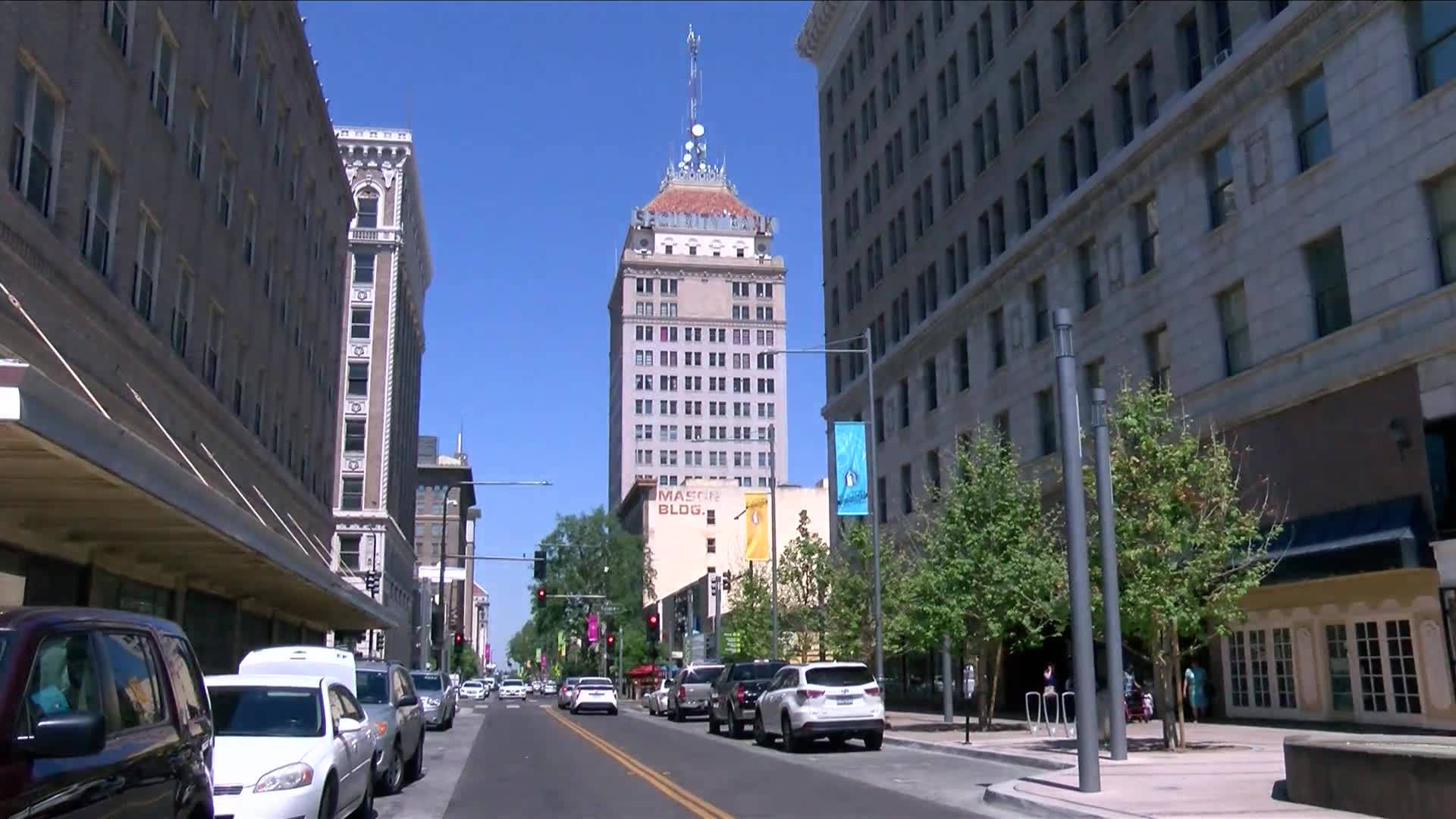 Security Bank In Fresno California Background