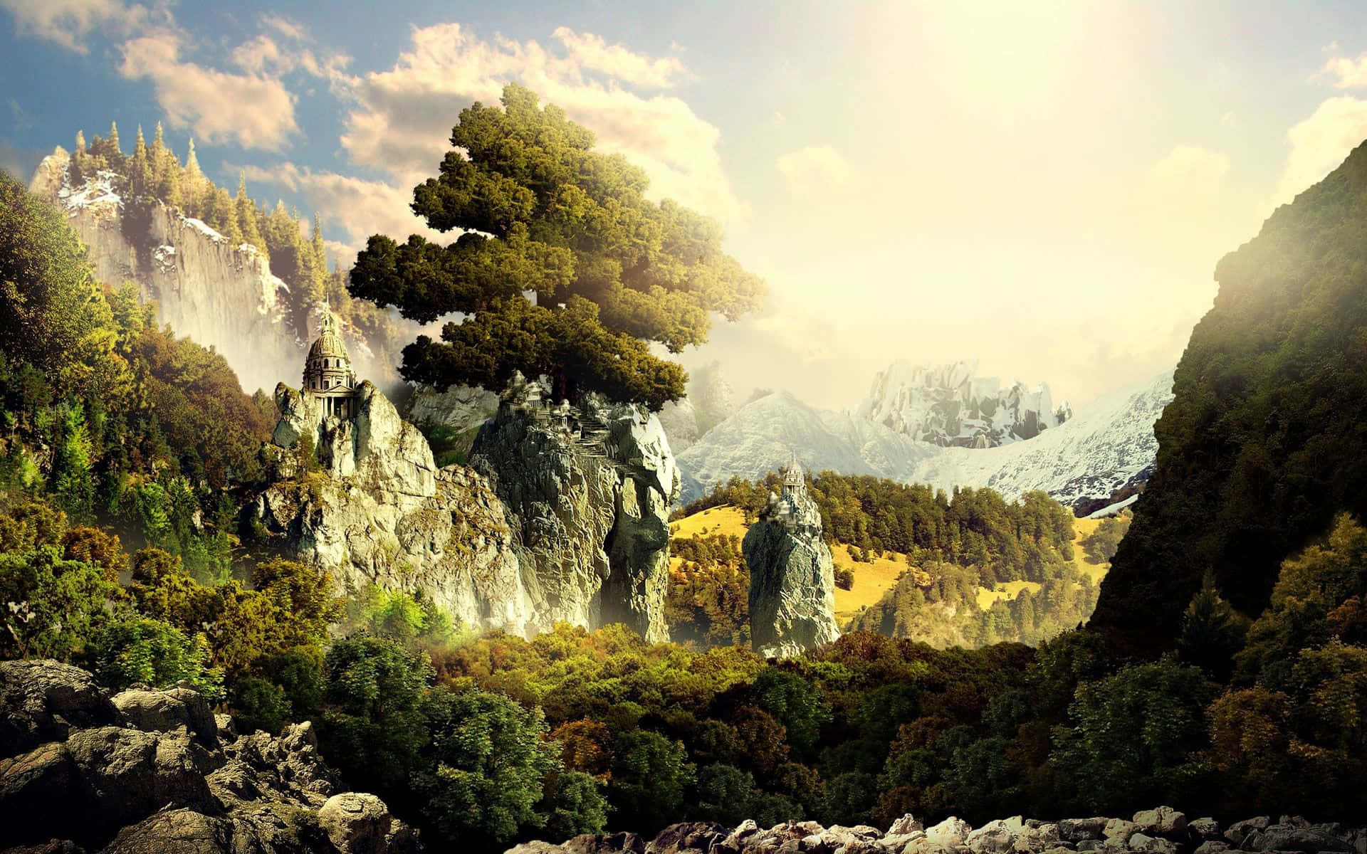 See The Sunrise Over Naruto Landscape Background